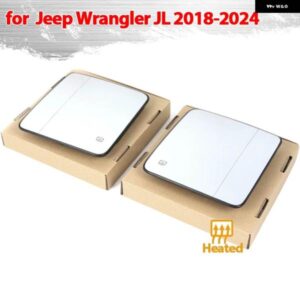 ジープ サイドヒーター電気アングルウイングミラー ガラス ラングラーJL 2018-23