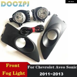 シボレー 1セット 左右のフロント フォグランプ FOGLIGHTS アベオソニック 2012 2013 2014 カバー シェルフード とワイヤ
