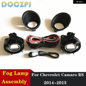 シボレー 1セット フロント フォグランプ ライト アセンブリ カマロ RS 2014 2015 ハロゲン電球ワイヤースイッチアップグレード フォ