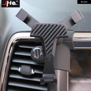 ジープ カスタムカーボン粒子重力エアベント携帯電話ホルダーマウント グランドチェロキー 2014-2018 2015 2016 2017