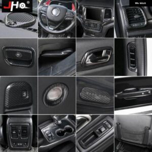 ジープ ABS カーボンカバー トリム 2014-2018 グランドチェロキー 2015 2016 17 ドアハンドル ステアリング ホイール