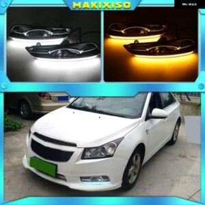 シボレー 2個 LED DRL 駆動デイタイム ランニングライト とウィンカーランプ クルーズ 2009-14
