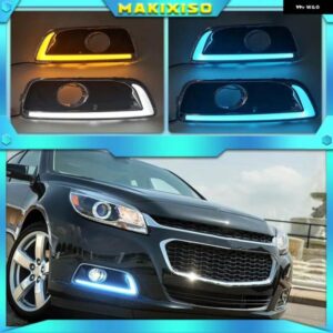 シボレー 1セット LED DRL デイタイム ランニングライト 黄色ターンランプリレーデイライト マリブ 2011 2012 2013 201