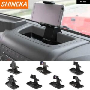 ジープ ブラック携帯電話 IPAD ホルダー GPS ブラケットダッシュ マウント ホルダー 収納 オーガナイザー ボックス ラングラー JK 2012-2017
