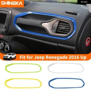ジープ 副パイロットシートグラブハンドル 装飾 カバー トリム リング レネゲード 2016-19 アップ インテリア アクセサリー