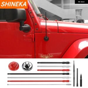 ジープ 自動フェンダーラジオアンテナ FM/AM 信号ブースターアンプアンテナホイップマスト ラングラー JK 07-18+ アクセサリーパーツ