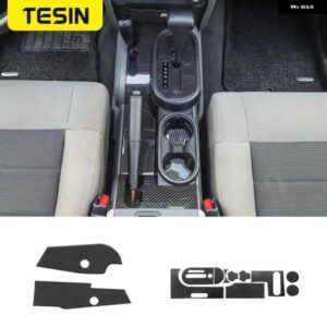 ジープ カーボン ギアシフト パネル 装飾 カバー トリム ステッカー ラングラー JK 2007 2008 2009 2010 インテリア アクセサリー