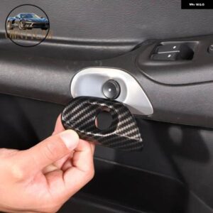 シボレー ABS カーボン/ブラック/レッド コルベット C6 2005-2013 ドアスイッチカバー トリム ステッカー インテリア アクセサリ