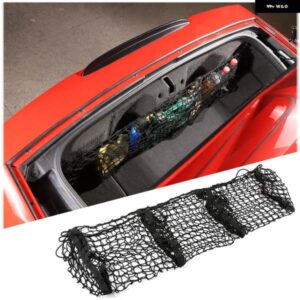 シボレー コルベット C6 2005-2013 ポリエステル黒トランク 収納 ネットカーゴ オーガナイザー カーアクセサリー インテリア