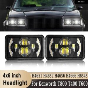 シボレー 4X6インチ LED スクエア ヘッドライト 交換 H4651 H4652 H4656 H4666 H6545 ケンワース T800 T4