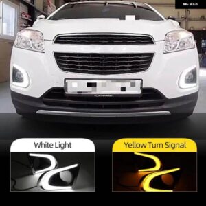 シボレー 2個 DRL TRAX 2014 2015 2016 デイタイム ランニングライト フォグランプ カバー 12V デイライトとウインカ