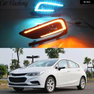シボレー カー点滅 1ペア LED デイタイム ランニングライト DRL クルーズ 2016 2017 2018 フォグランプ 12V DRL ウ