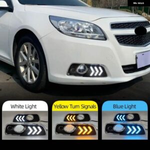 シボレー 2個 カー スタイリング LED DRL デイタイム ランニングライト マリブ 2011-15 フォグランプ 穴ターニングライト