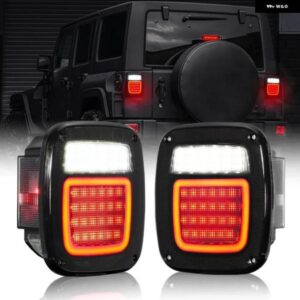 ジープ 汎用 LED テールライト ラングラー CJ TJ YJ JK トレーラー バン スモークレンズ ストップ ブレーキ リバース サイド マーカー クリアランス ランプ