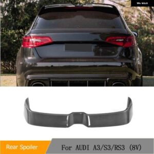アウディ カーボン/FRP ブラックリアルーフ スポイラー ウィンドウウィング A3 SLINE S3 RS3 タイプ 8V ハッチバック 4ドア 2014 - 2019 非 2 ドア