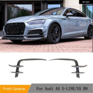 アウディ カーボンフロント バンパー CANDARDS フォグ グリル カバー トリム A5 B9 SLINE S5 2017-2020 バンパー フィンベント FRP