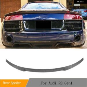 アウディ 3個 スタイリング カーボンリア トランク スポイラー リップ ウイング ステッカー R8 GEN1 クーペ V8 V10 2008-2015 カモノハシ FRP リップ