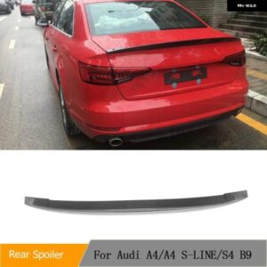 アウディ カーボン トランク スポイラー A4 B9 S4 A4 SLINE セダン 2017-2022 リア トランク リッドハイキックウイン グリップ