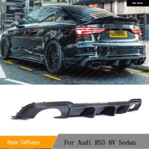 アウディ リア バンパー ディフューザーリップスポイラー RS3 8V 2017-2019 リア バンパー ディフューザーリップスポイラー ガードスプリッターカーボン