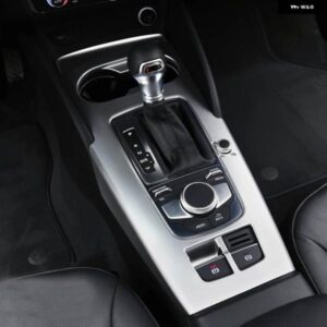 アウディ カー スタイリング センター コンソール ギア シフト パネル 装飾 ステッカー トリム A3 8V 2014-2019 LHD ABS スライバーカラー アクセサリー