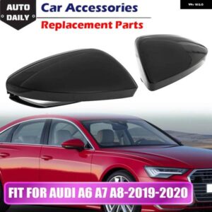 アウディ C8 A6 S6 A7 S7 A8 2019 2020 レーンアシストサイドドアバックミラー カバー トリム カー スタイリング