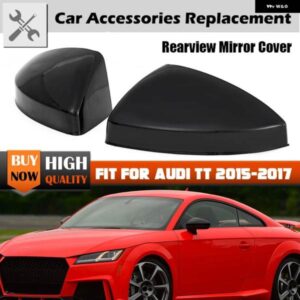 アウディ 交換用バックミラー サイドミラー カバー キャップ TT TTS RS TTRS MK3 8S 2015-23 R8 2016-23 交換用光沢ブラック