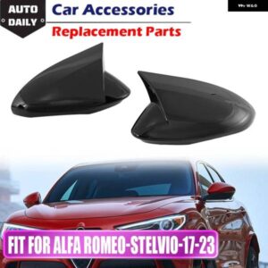 アルファロメオ ABS サイドバックミラー 装飾 カバー トリム STELVIO 2017-20 外装 アクセサリー