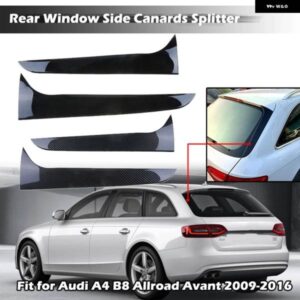 アウディ リアウィンドウサイドスポイラー テールフィンカナードスプリッター A4 B8 オールロードアバント 2009-2016 カー アクセサリー