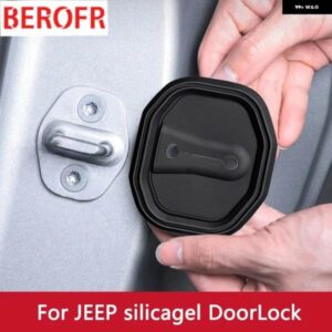 ジープ 4個 吸収 クッション シリコーンドアロックバックル防止カバー グランド チェロキー コンパスパトリオット