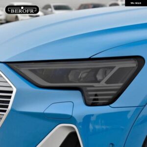 アウディ 2個 ETRON クワトロ 2020 ヘッドライト ティントスモークブラックフィルムクリア TPU ステッカー アクセサリー