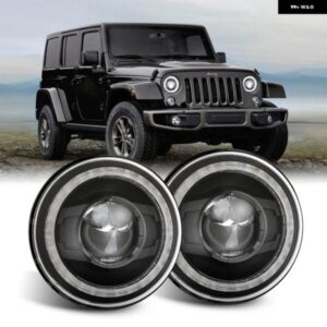 ジープ 7インチ LED ヘッドライト 12V DRL LED ライトカー アクセサリー アンバー ターン 7インチ LED ヘッドランプ LADA NIVA ラングラー JK CJ TJ