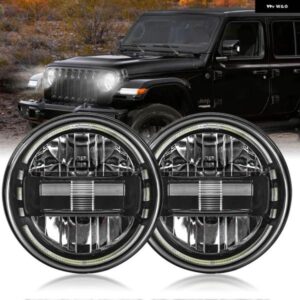 ジープ 7インチ LED ヘッドライト ラングラー JK オフロード アセンブリ LADA NIVA 4X4 ヘッドライト LED 12V 24V DRL ランニングライト車 ハーレー
