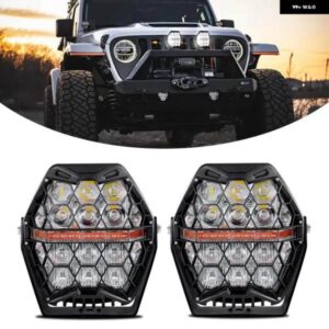 ジープ 2個 120ワット 7インチ LED ワーク ライトバー オフロード トラック SUV ATV アンバー ウィンカースポットフラッド LED バー 12V 24V ワークランプ車