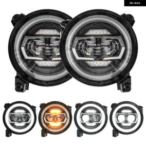 ジープ 9インチ LED ヘッドライト DRL ウィンカー LED ライト ラングラー JL JLU サハラ ルビコン グラディエーター JT 2018-2022
