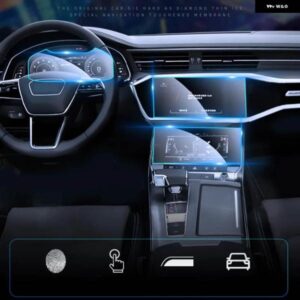 アウディ A6 A7 C8 2019-22 GPS ナビゲーションフィルム LCD スクリーン強化ガラスフィルム アンチスクラッチフィルム 3ピース