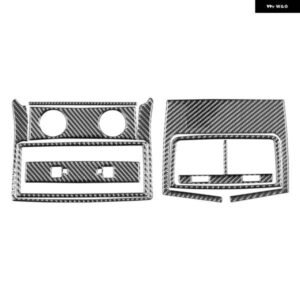 アウディ Q7 2007-2015 リアルソフトカーボンリア AC エアベント フレーム 装飾 カバー トリム インテリア アクセサリー