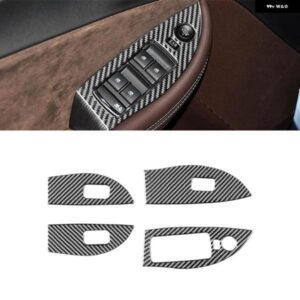 シボレー インパラ 2014-2020 ソフトカーボン窓リフトスイッチカバー パネル トリム ステッカー スペアパーツアクセサリー部品