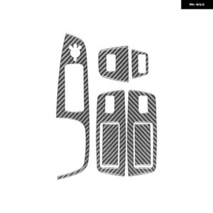 アウディ Q7 2007-2015 LHD リアルソフトカーボン窓スイッチ コントロール パネル カバー トリム インテリア アクセサリー