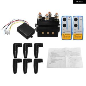 ジープ 12V 500A ウインチ ソレノイド リレー コンタクター + ワイヤレス ウインチ リモート コントロール キット トラック ATV 5500-12000LBS ウインチ 500