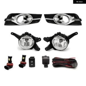 シボレー フロント バンパー LED フォグライト キット クルーズ 2009-2014 クローム フォグランプ カバー グリル ベゼル リレース