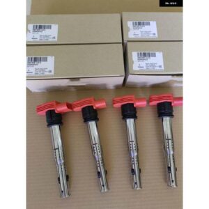 アウディ 4個 OEM 赤点火 コイルパック A4 A5 R8 1.8L L4 2.0L L4 フォルクスワーゲン ゴルフ GTI 2.0T 06E905115E 06E905115