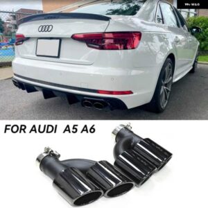 アウディ クワッドステンレス マフラー A3 A4 A5 A6 A7 A8 アップ S3 S4 S5 S6 S7 S8 SQ3 SQ5 デザインマフラー先端 60MM テール パイプ