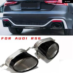 アウディ 1セット 304 ステンレス マフラー黒マフラー A4 A5 A6 A7 RS3 RS4 RS6 RS7 マフラー パイプ 排気