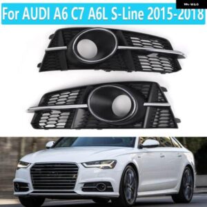 アウディ A6 C7 A6L S ライン 2015-2018 フロント バンパー フォグライト グリル フォグランプ マスクカバー フォグライト 4G0807681AG 4G0807682AG