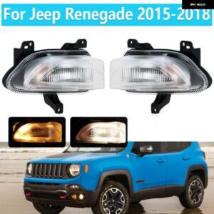 ジープ フロント バンパー フォグランプ RENEGADE 2015-2018 デイタイム ランニングランプ信号ランプ 68256431AA 68256432AA