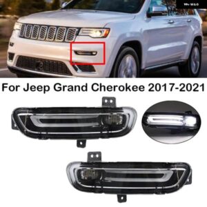 ジープ グランド チェロキー 2017 2018 2019-2021 車 LED デイタイム ランニングライト FOGLIGHT フォグランプ DRL ヘッドライト 68273052AC 68273053AC