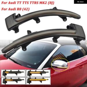 アウディ 2個 TT MK2 8J TTS R8 2007-2014 サイド ウイング ミラー LED ダイナミックウインカーシーケンシャルウインカー インジケーター