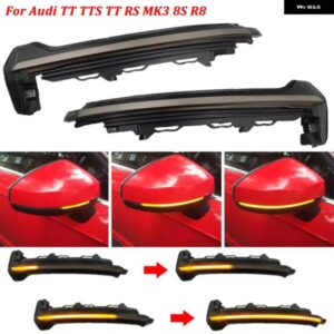 アウディ 2個 サイドミラー インジケータランプ シーケンシャルウインカー LED ダイナミックウィンカー ライト TTRS 8S R8 2016 - 2018