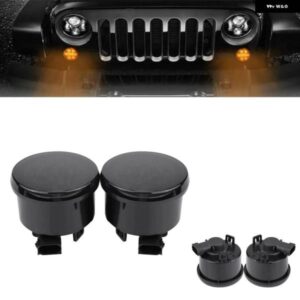 ジープ サイド マーカーライト ラングラー JK 2007-2018 LED フロント グリル バンパー フードメッシュウィンカー インジケータランプ 電球