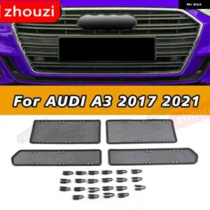 アウディ 車防虫ネット A3 2017 2021 ウォータータンクカバー レーシング グリッド ネットコンデンサーインナーアクセサリー